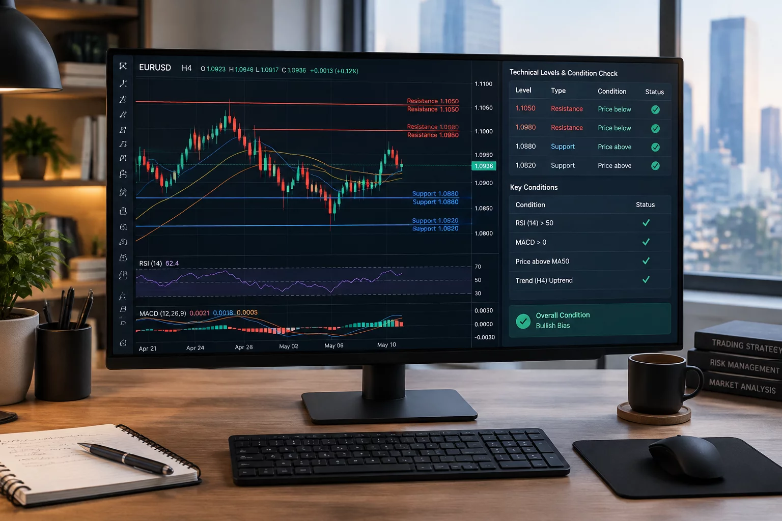Auditing Chart Linked Conditions in Trading Terminals