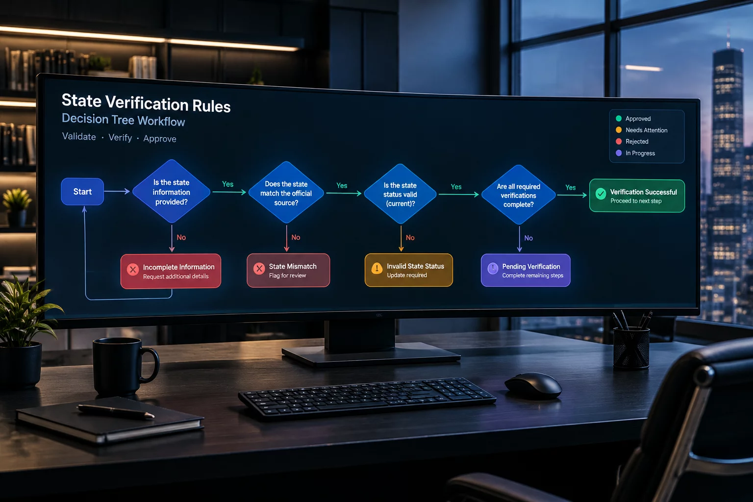Detailed procedural diagram of the Condition Changes Protocol execution steps